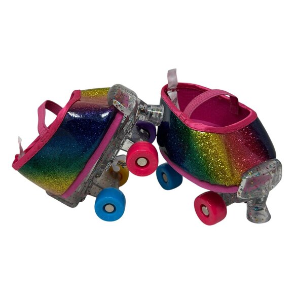 Build A Bear Workshop Rainbow Glitter Roller Skates For Teddy Bear  Sparkle - Picture 2 of 16